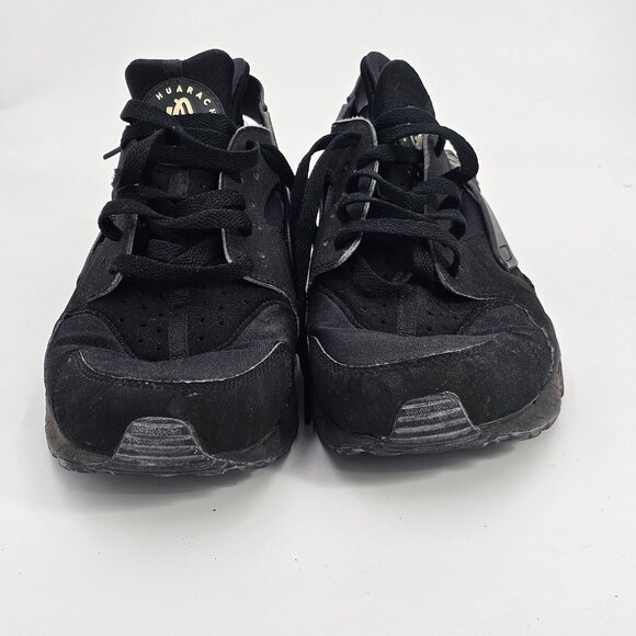 NIKE 318429-003 TRIPLE BLACK AIR HUARACHEUS MENS SNEAKERS SIZE 10 - Picture 2 of 5